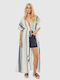 Verde Women's Maxi Caftan Beachwear White/Blue