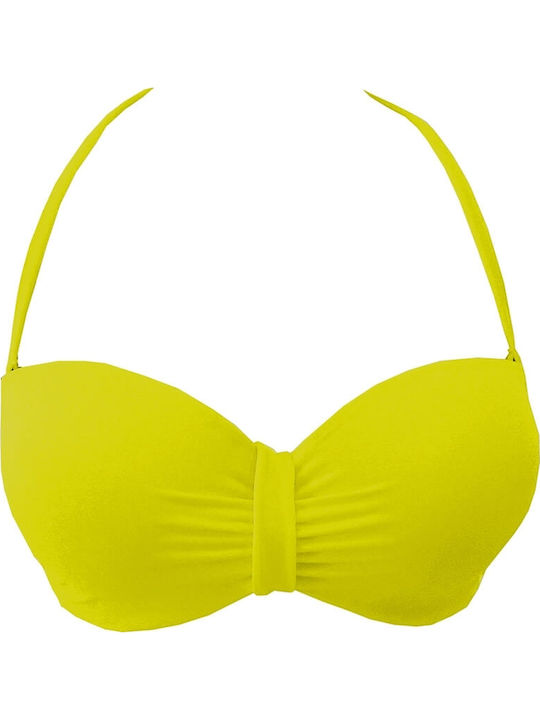 Strapless Bikini Top Βαθύ Κίτρινο