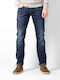 Ind Russel Men's Jeans Trousers with Relaxed Tapered Application Blue Black