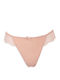 Damen Zeichenfolge mit Spitze Salmon