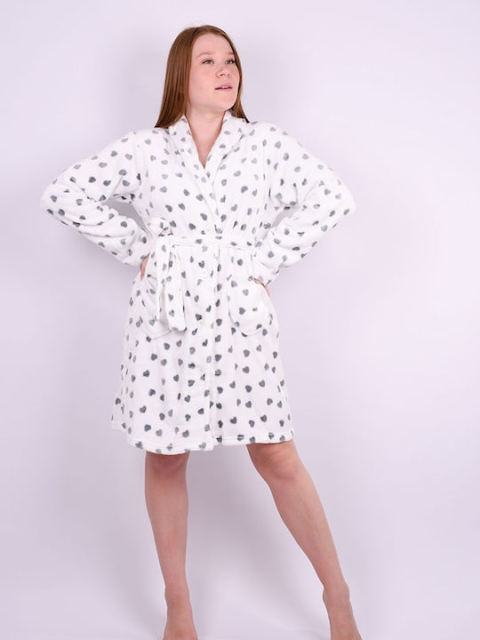 Tress Winter Damen Robe White