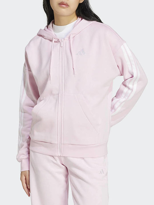 adidas Jachetă hanorac pentru femei Cu glugă Pink