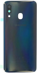 Samsung Galaxy A40 Batterycover+camera Lens Black Original Samsung Galaxy A40 Batterycover+camera Lens Black Original