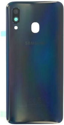 Samsung Galaxy A40 Akkuabdeckung+Kameralinse Schwarz Original