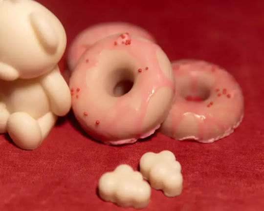 Wxd-4004 Wachsschmelze Erdbeere Donut Beige Rosa