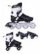 Athlopaidia Adult/Kids Adjustable Inline Rollers Black 2 in 1