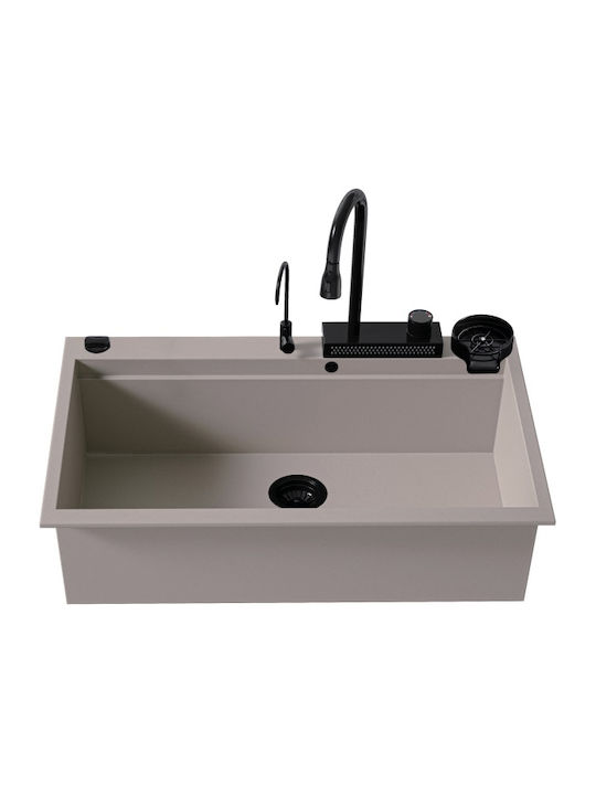 Sanitec Ultra Granite Drop-In Küchenspüle aus F...