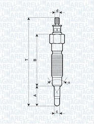 Glow Plug Mitsubishi L200-L300 2500TD 062900064304-10718 Glow Plug Mitsubishi L200-L300 2500TD 062900064304-10718
