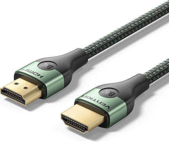 Vention Hdmi Cable 2.1 8k60hz Braided Ultra Thin 2.0m Alogh