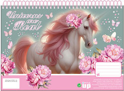 Back Me Up Μπλοκ Ζωγραφικης A4 Σπιραλ 30 Φυλλα Butterfly Unicorn #357-25417