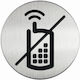 Durable Μεταλλικό Σήμα "no Mobile Phone"