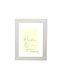 Wooden Wall Photo Frame 50x70cm White & Beige Wood Grain Matte Glass K102/3
