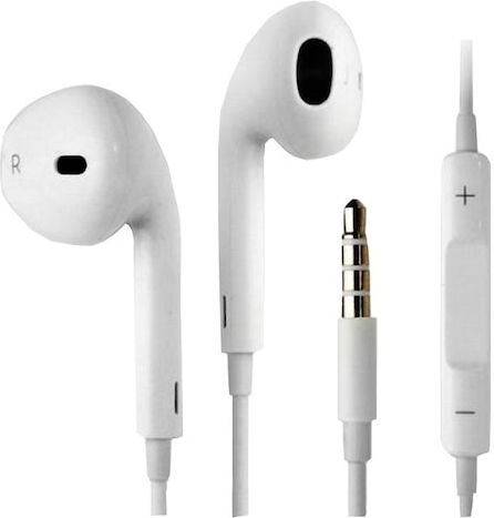 Căști In-ear Microfon Jack 3.5 Mm Conexiune Sunet Clar Bass Puternic Design Ergonomic Confortabil Control Integrat Apeluri Muzică Alb
