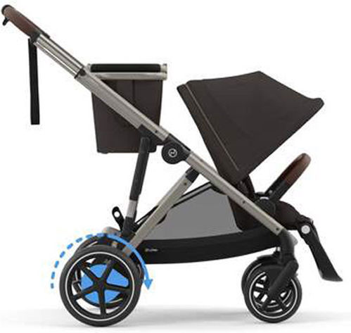 Cybex E-Gazelle TPE Καρότσι Μωρού Kατάλληλο για Nεογέννητο Chocolate Brown 14.7kg