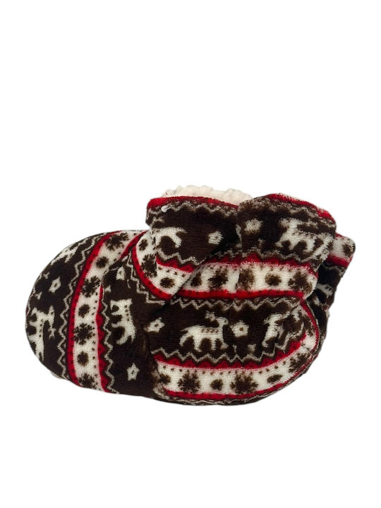 Kids Slippers Boots Brown