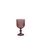 Fylliana Fl08 Set of Glasses Water made of Glass in Purple Color Stemmed 6pcs