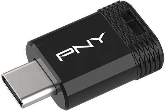 PNY 64GB USB 2.0 Stick with connection USB-C Black