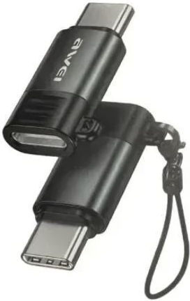 Awei A-12 Μετατροπέας Lightning male σε USB-C female Γκρι 1τμχ