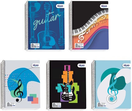 Skag Spiral Notebook Music A4 40 Sheets 1pcs (Μiscellaneous Designs)