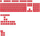 Glorious Gakc-577 Keyboard Keycap Set Compatible GMMK Models US Red
