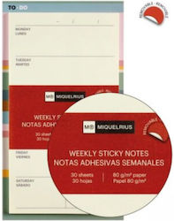 Wöchentliche Notizblöcke Aufkleber 14,5*8cm 30 Stück 80g To Do Miquelrius