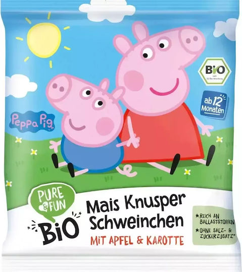 Crunchy corn snack apple + carrot Peppa Pig Sugar Free 30gr for 12+ months