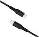 Cablu De Încărcare Și Transfer Date Din Silicon Fix Conectori Usb-c/usb-c Suport Pd 1,2 M Usb 2.0 60 W Negru