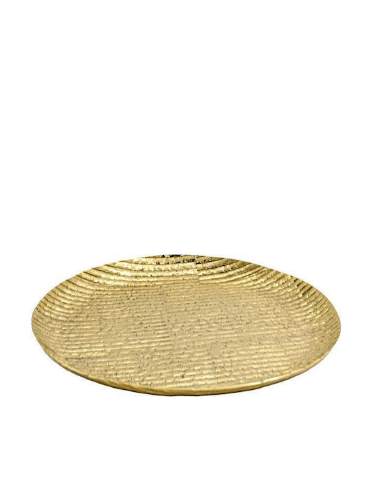 Fylliana Round Metallic Decorative Platter Fl7842 Gold 32x3cm