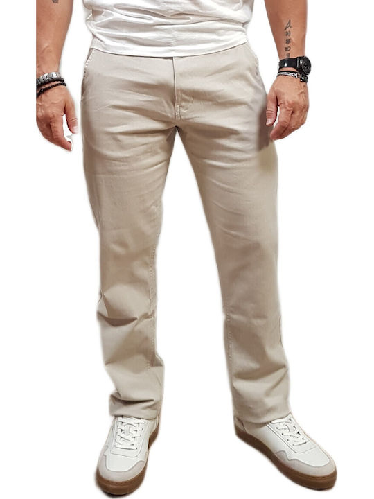 Trousers Chino in Regular Fit Bubbly Beige
