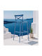 Garden Stool Bar Outdoor from Polypropylene Elly Blue 49x47x100cm CH541 Blue