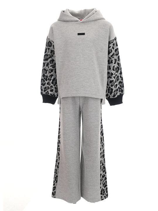 Joyce Kids' Set with Pants Winter 2pcs Gray Animal