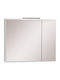 Pro Bagno Bathroom Mirror Led made of Particle Board with Cabinet 85x70cm White