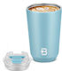 Uncle George Glass Thermos Stainless Steel / Aluminum BPA Free 355ml Light Blue