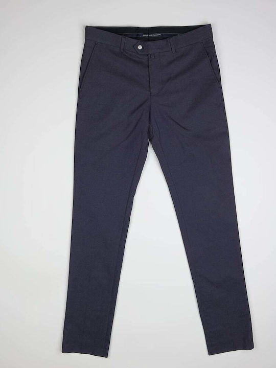 Men's Chino Elastic Slim Fit Blue Trousers
