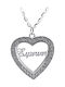 Personal Jewel Necklace with design Heart from Silver