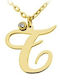 Personal Jewel Halskette Monogramm aus Gold 14K mit Diamant