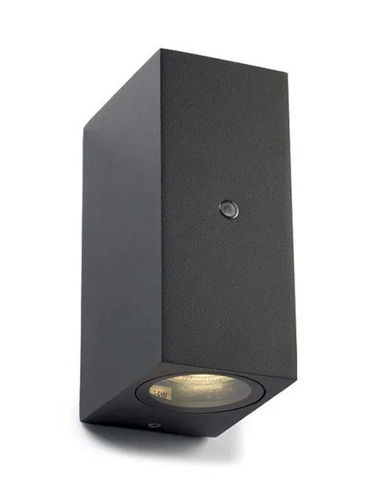123led Wall-Mounted Outdoor Light GU10 IP44 Double Beam 6.8x15x9.2εκ.