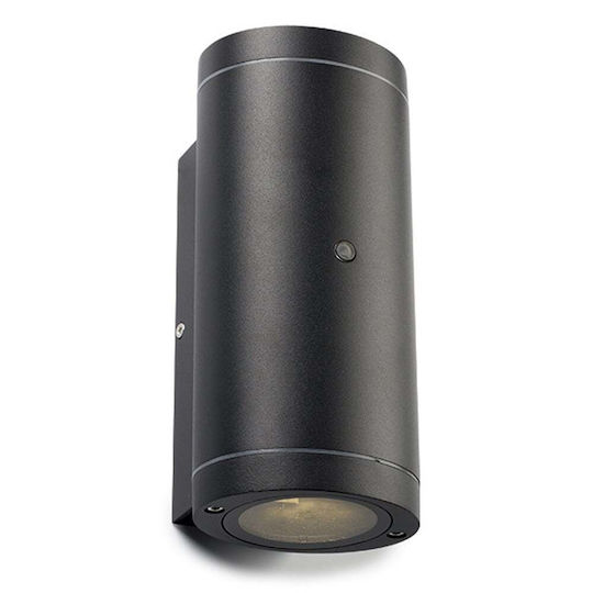 123led Wandmontierte Außenleuchte GU10 IP44 Doppelstrahl 9.2x20x10.5εκ.