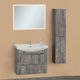 Pro Bagno Countertop with Sink & Mirror Gray