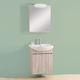 Pro Bagno Waschtisch mit Waschbecken & Spiegel Gray