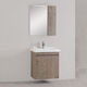 Pro Bagno Waschtisch mit Waschbecken & Spiegel Gray