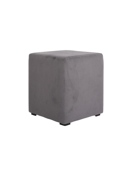 Stool For Living Room Wooden Boxy Gray 35x35x41cm
