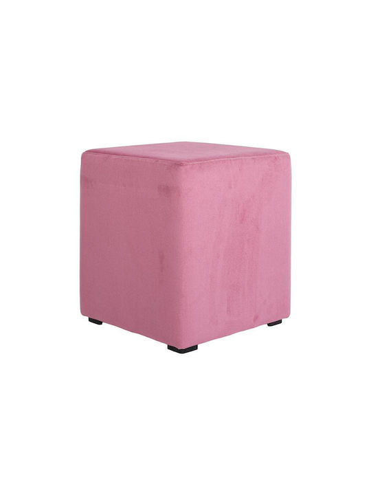 Hocker Für das Wohnzimmer Hölzernes Boxy Pink 35x35x41cm