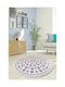 Conceptum Hypnose Venice Teppich Rund Synthetisch,Polyester/Cotton/Leather White-blue