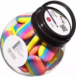 Stripey Rainbow Eraser Tube 24 Pieces
