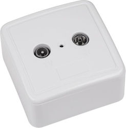 Oem Ss3-2022 Priză pentru Antene TV Alb Oem Ss3-2022 Priză pentru Antene TV Alb