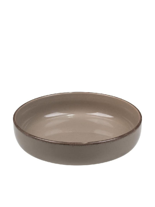 Espiel Nordic Plate Soup Ceramic Brown with Diameter 21cm