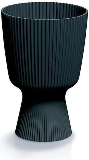 Next Саксия Пластмаса Сив 14.6x14.6x21.5εκ.