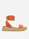 Damen Espadrilles in Orange Farbe