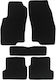 Set of Front and Rear Mats 5pcs for Fiat Punto Evo 2009 Black